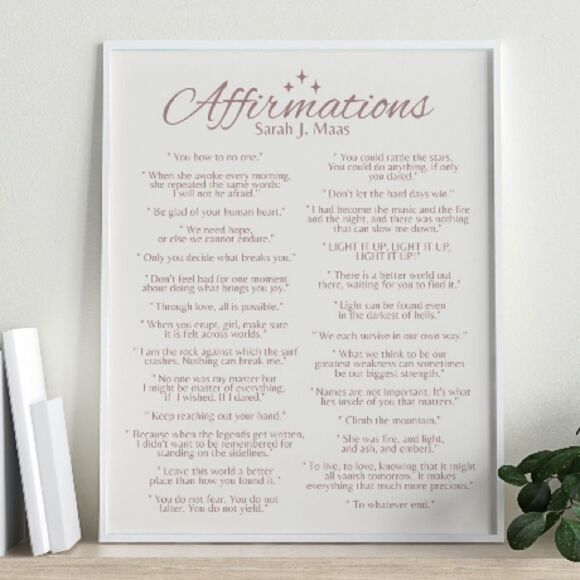 Sarah J Maas ACOTAR Affirmations Print - Picture 5 of 7